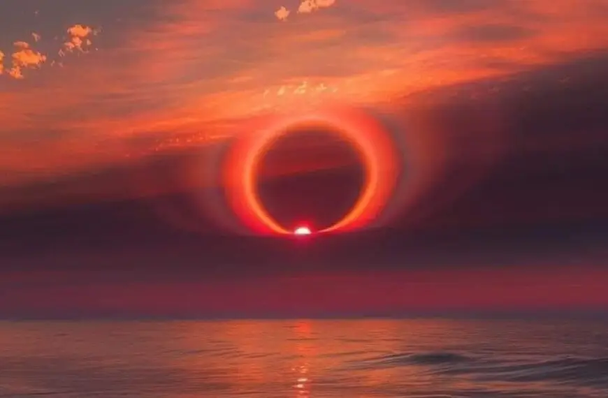 Spectacular Halo Appears During Sunrise: A Mesmerizing Natural Phenomenon